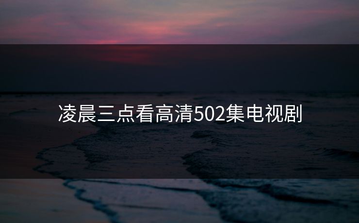 凌晨三点看高清502集电视剧