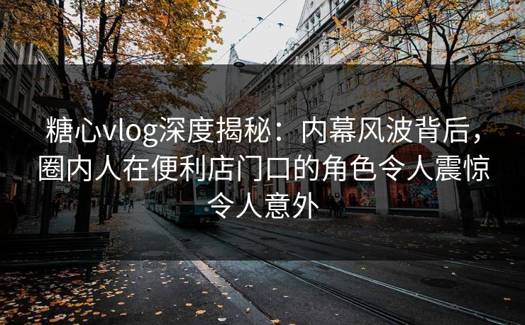 糖心vlog深度揭秘:内幕风波背后,圈内人在便利店门口的角色令人震惊令人意外 糖心vlog深度揭秘:内幕风波背后,圈内人在便利店门口的角色令人震惊令人意外